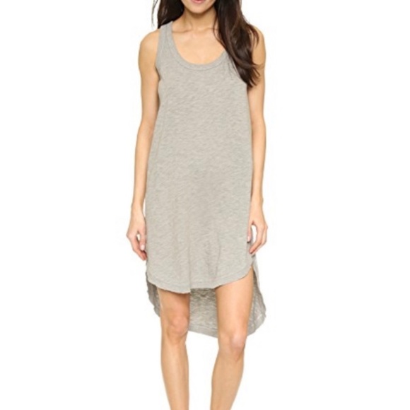 Wilt Slub Shirttail Heather Grey Tank Dress - Picture 2 of 6